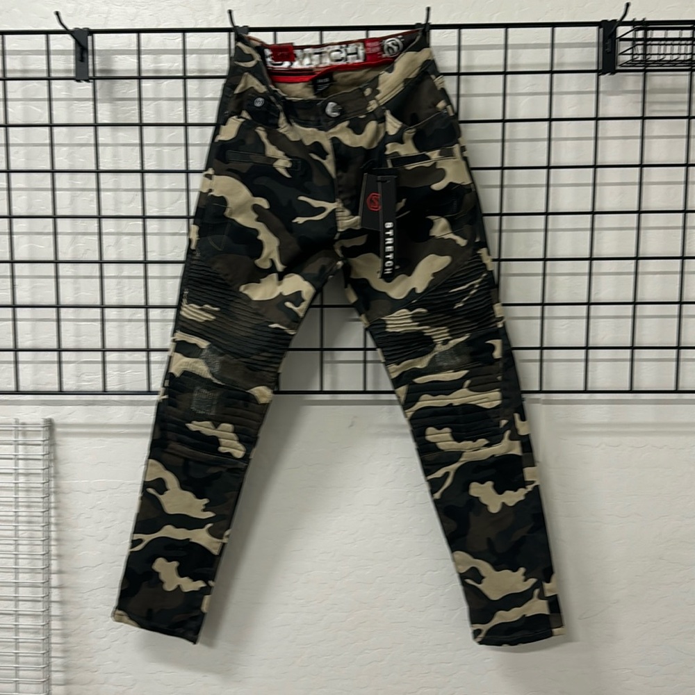 SWITCH BROWN CAMOUFLAGE SLIM TAPER FIT WOMANS JEANS BRAND NEW